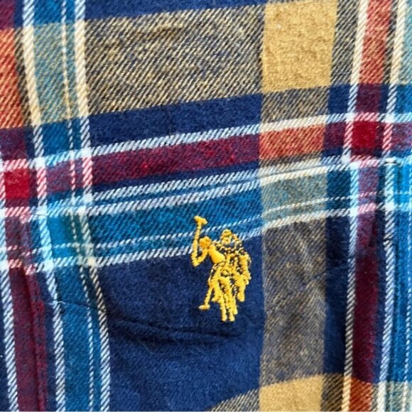 U.S Polo Assn cotton Plaid collar button up shirt Sz S - Picture 4 of 8